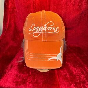 Texas Longhorns Cap NWOT Adjustable Strapback Script Logo Headgear